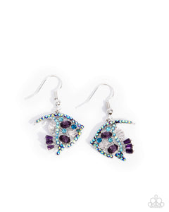 Paparazzi Jewelry Earrings Fancy Free Fish - Purple