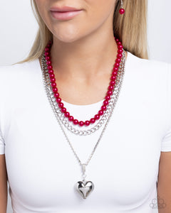 Paparazzi Jewelry Necklace Easy Elevation - Red