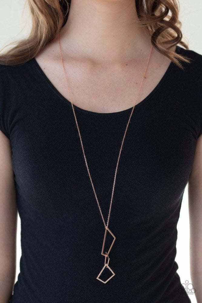 Paparazzi Jewelry Necklace Shapely Silhouettes - Copper