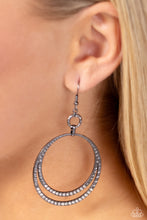 Load image into Gallery viewer, Paparazzi Jewelry Earrings Spin Your HEELS - Black