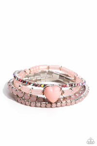 Paparazzi Jewelry Bracelet True Loves Theme - Pink