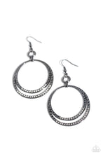 Load image into Gallery viewer, Paparazzi Jewelry Earrings Spin Your HEELS - Black