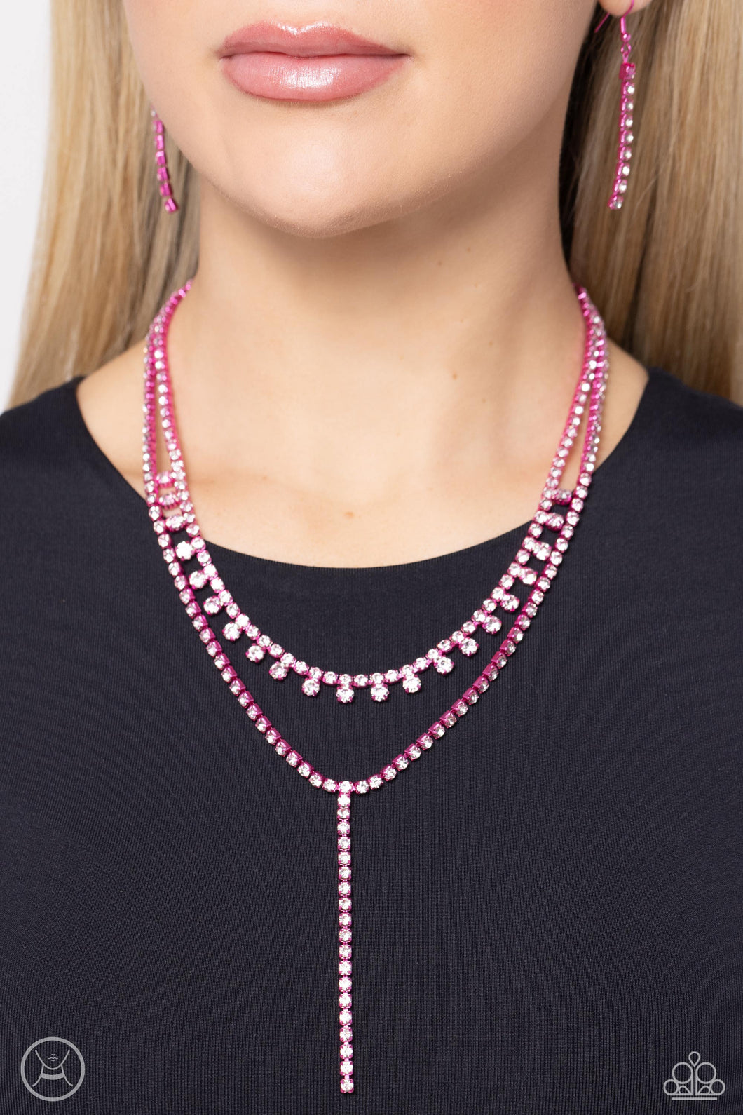 Paparazzi Jewelry Necklace Champagne Night - Pink