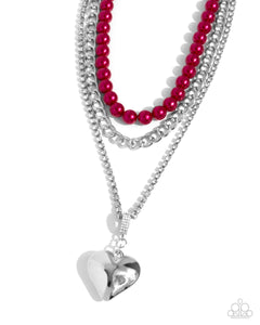 Paparazzi Jewelry Necklace Easy Elevation - Red