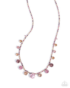 Paparazzi Jewelry Necklace Colorful Countess - Pink