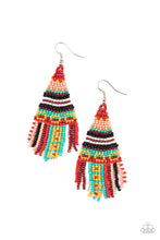 Load image into Gallery viewer, Paparazzi Jewelry Earrings Beaded Bohemian- Red