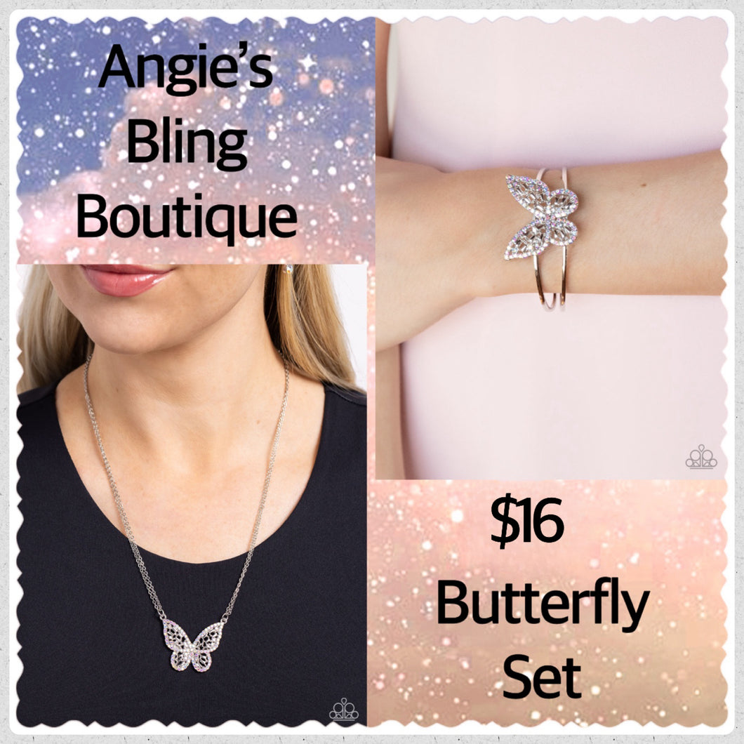 Paparazzi Jewelry Necklace Baroque Butterfly/Bracelet Butterfly Bella - Multi