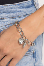 Load image into Gallery viewer, Paparazzi Jewelry Bracelet Guess Now Its INITIAL - White