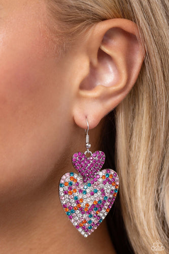 Paparazzi Jewelry Earrings Flirting Flourish - Pink