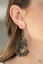 Load image into Gallery viewer, Paparazzi Jewelry Earrings Teardrop Tempo - Brass