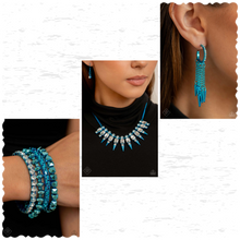 Load image into Gallery viewer, Paparazzi Jewelry Necklace-Bracelet-Earrings Punk Passion - Blue