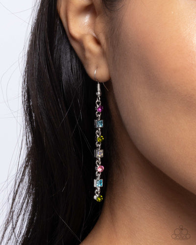 Paparazzi Jewelry Earrings Square Slope