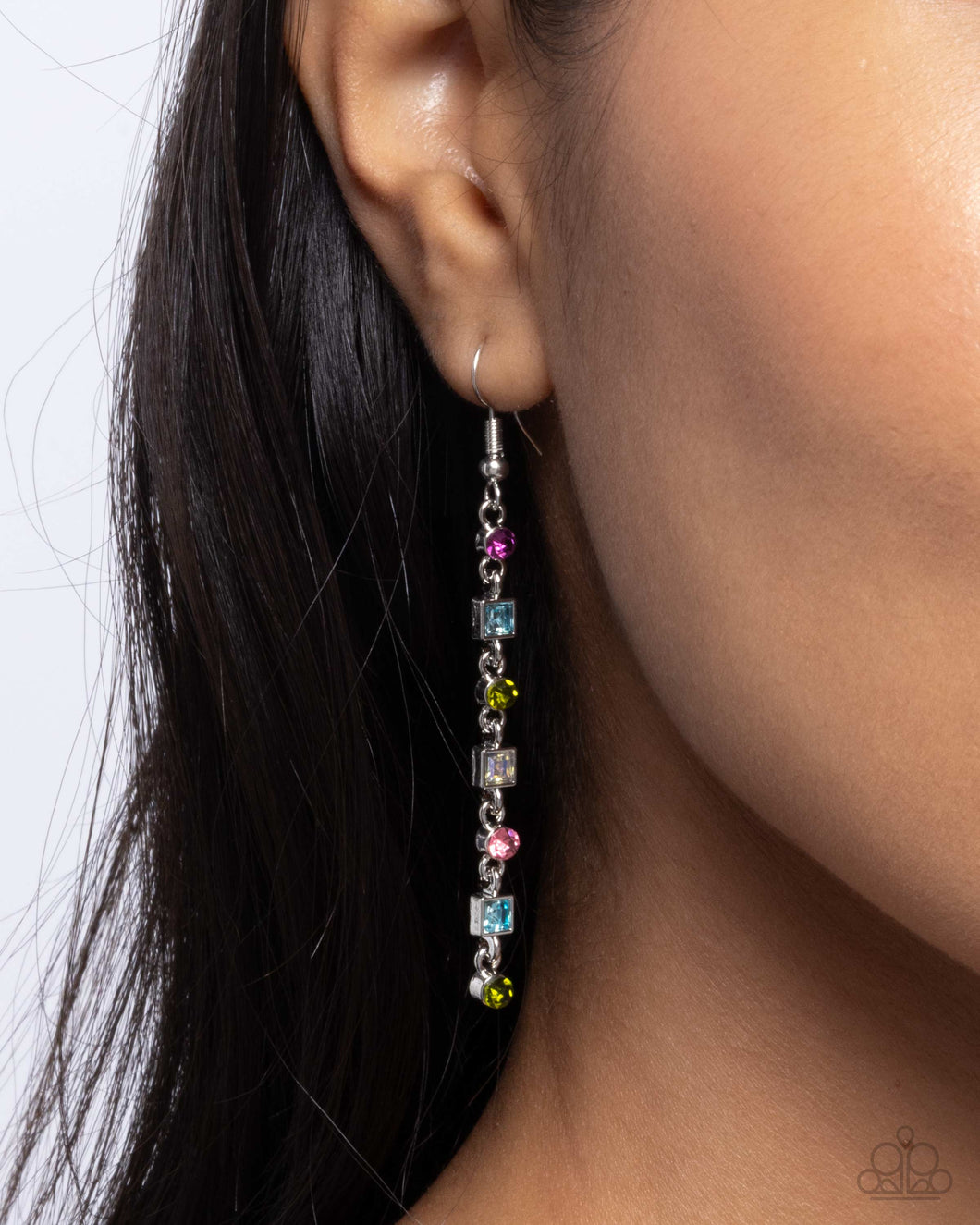 Paparazzi Jewelry Earrings Square Slope