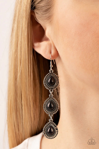 Paparazzi Jewelry Earrings Desertscape Dweller - Black