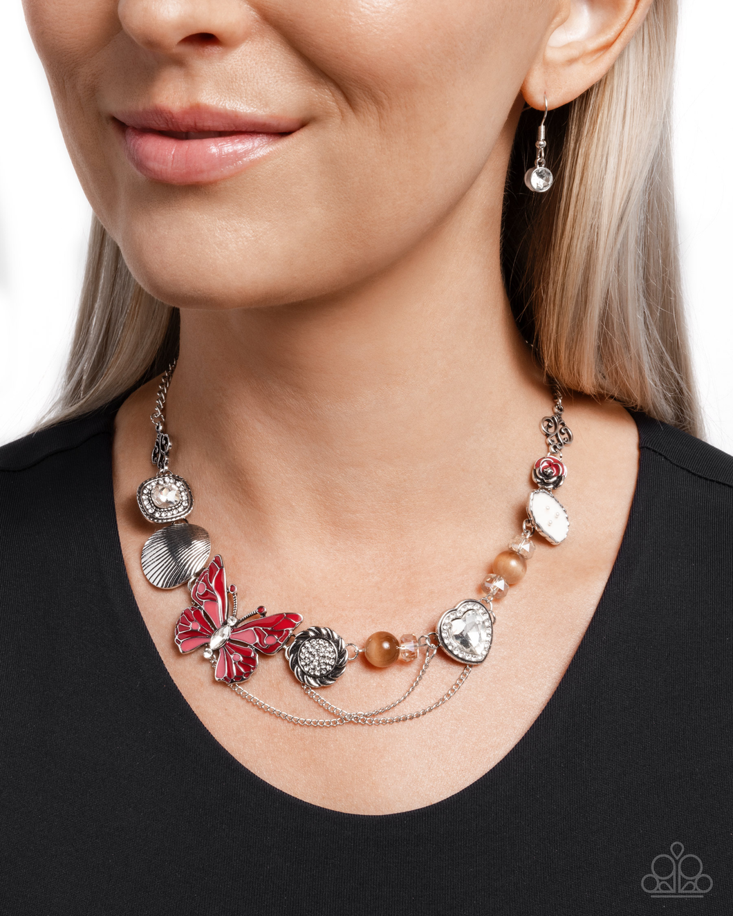 Paparazzi Jewelry Necklace Whimsical Whisper - Red