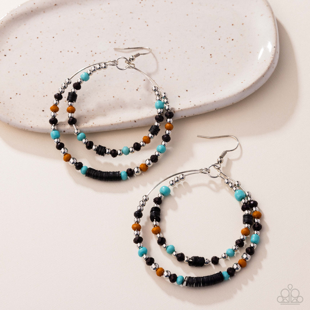 Paparazzi Jewelry Earrings Audacious Arrangement - Black