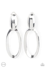 Load image into Gallery viewer, Paparazzi Jewelry Earrings Pull OVAL! - Silver