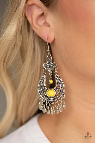 Paparazzi Jewelry Earrings Fiesta Flair - Yellow
