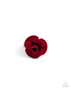 Paparazzi Jewelry Ring Relaxed Rosette - Red