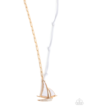 Load image into Gallery viewer, Paparazzi Jewelry Necklace Sailboat Shimmer - White