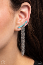 Load image into Gallery viewer, Paparazzi Jewelry Earrings Fault Line Fringe - Blue
