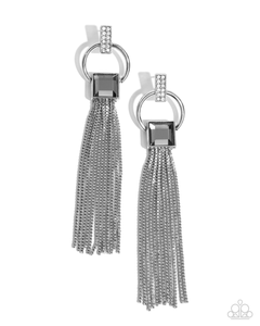 Paparazzi Jewelry Earrings Softly Streamlined - Silver