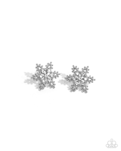 Load image into Gallery viewer, Paparazzi Jewelry Earrings Snowflake Spell - White