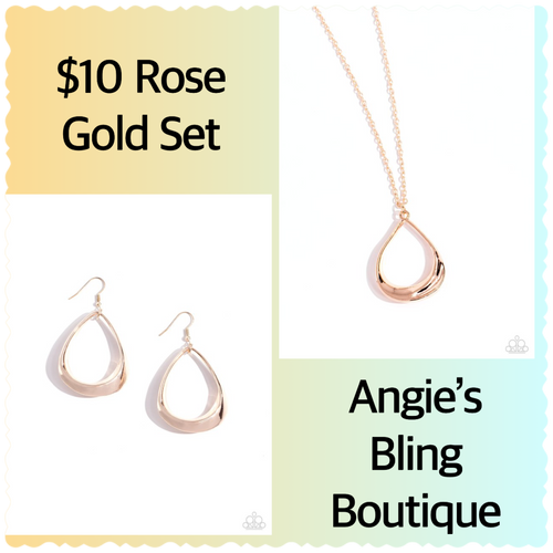 Paparazzi Jewelry Necklace/Set Subtle Season - Rose Gold