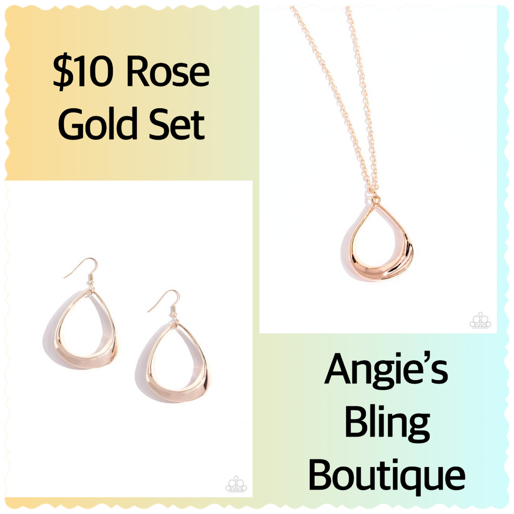 Paparazzi Jewelry Necklace/Set Subtle Season - Rose Gold