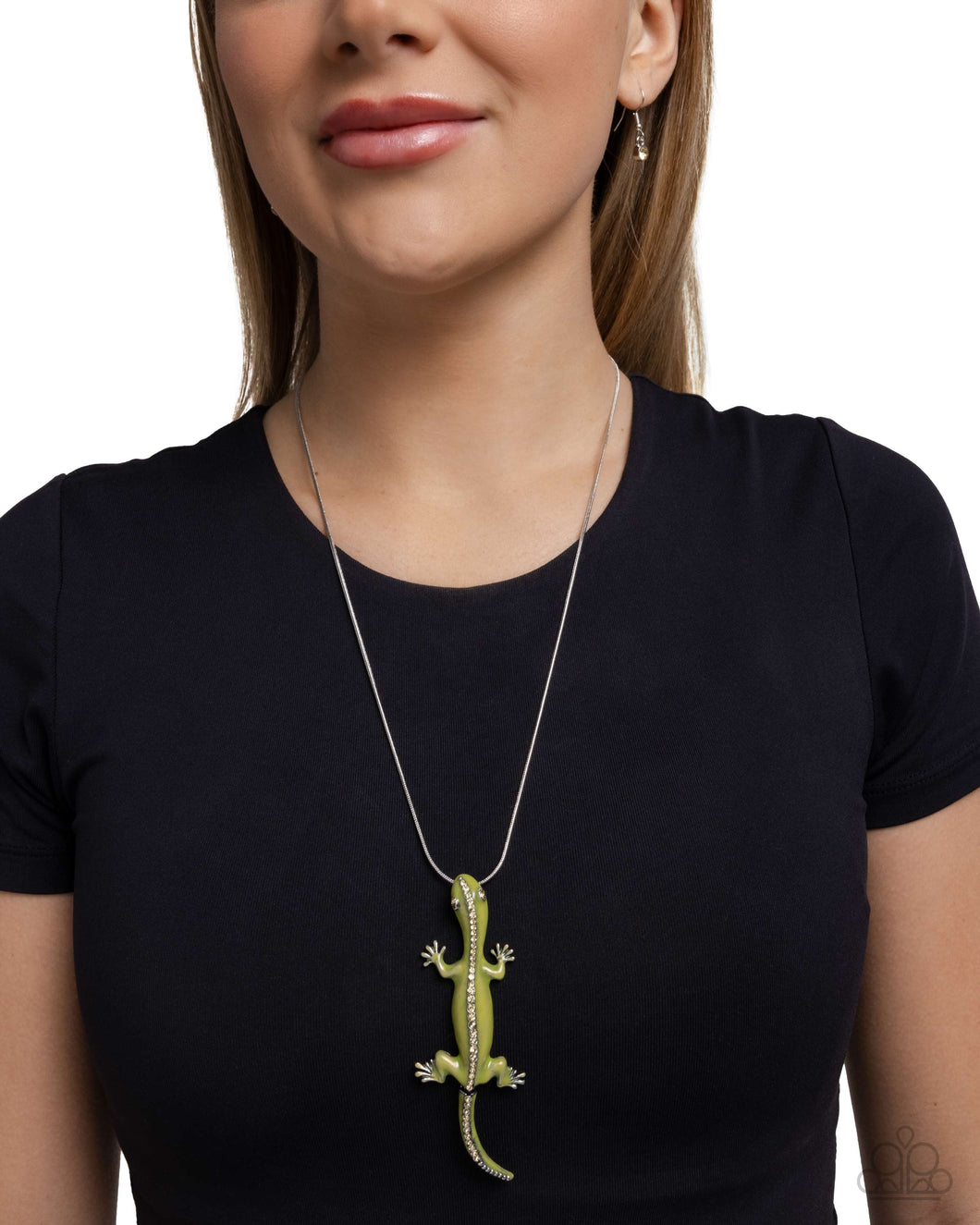 Paparazzi Jewelry Necklace Salamander Statement - Green