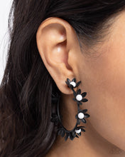 Load image into Gallery viewer, Paparazzi Jewelry Earrings Flower Vine - Black