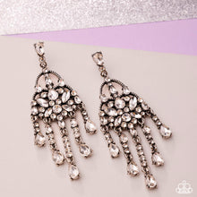 Load image into Gallery viewer, Paparazzi Jewelry Earrings Sparkly Shimmy - White