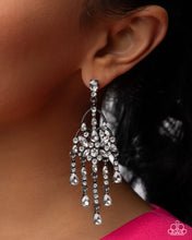 Load image into Gallery viewer, Paparazzi Jewelry Earrings Sparkly Shimmy - White