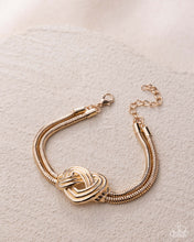 Load image into Gallery viewer, Paparazzi Jewelry Bracelet Woven Warrior - Gold