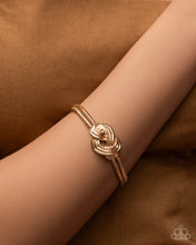 Load image into Gallery viewer, Paparazzi Jewelry Bracelet Woven Warrior - Gold