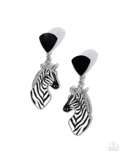 Load image into Gallery viewer, Paparazzi Jewelry Earrings Zebra Zoo - Black