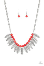 Load image into Gallery viewer, Paparazzi Jewelry Necklace Desert Plumes - Red