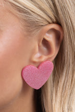 Load image into Gallery viewer, Paparazzi Jewelry Earrings Sparkly Sweethearts - Pink