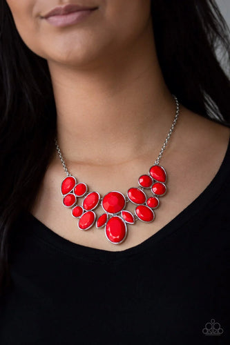 Paparazzi Jewelry Necklace Demi-Diva - Red