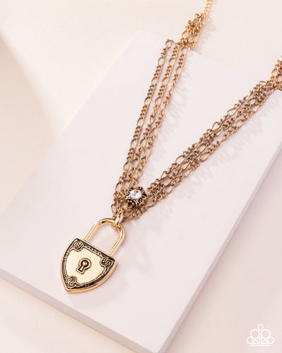 Paparazzi Jewelry Necklace LOCK Show