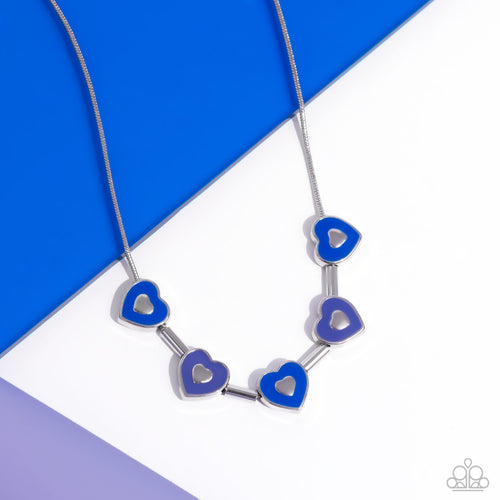 Paparazzi Jewelry Necklace ECLECTIC Heart - Blue