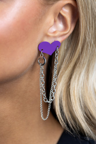 Paparazzi Jewelry Earrings Altered Affection - Purple