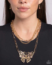 Load image into Gallery viewer, Paparazzi Jewelry Necklace Winged Wonder Gold