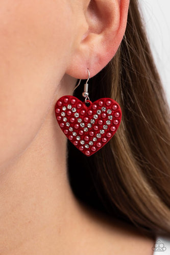 Paparazzi Jewelry Earrings Romantic Reunion - Red