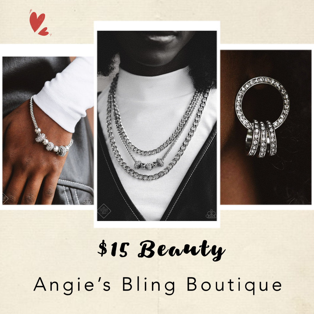 Paparazzi Jewelry Necklace Earrings Bracelet Layered Loyalty - White