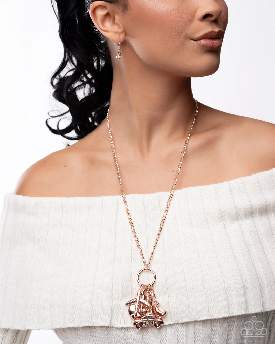 Paparazzi Jewelry Necklace World Tour - Rose Gold