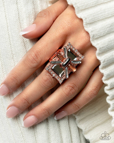 Paparazzi Jewelry Ring Exaggerated Edge - Copper