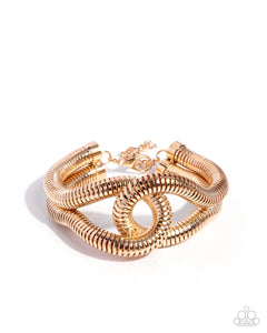 Paparazzi Jewelry Bracelet Interlocked Ignition - Gold