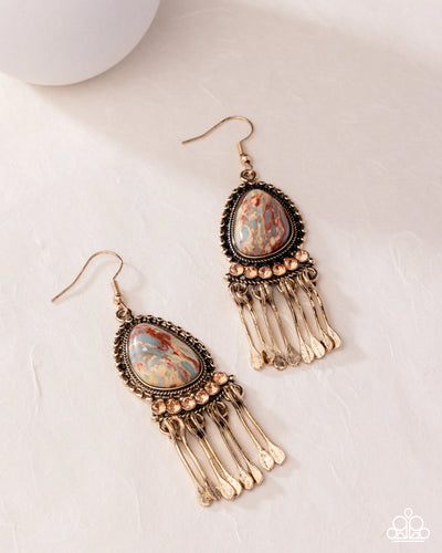 Paparazzi Jewelry Earrings Swirled Sashay - Multi