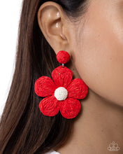 Load image into Gallery viewer, Paparazzi Jewelry Earrings Double Daisies - Red
